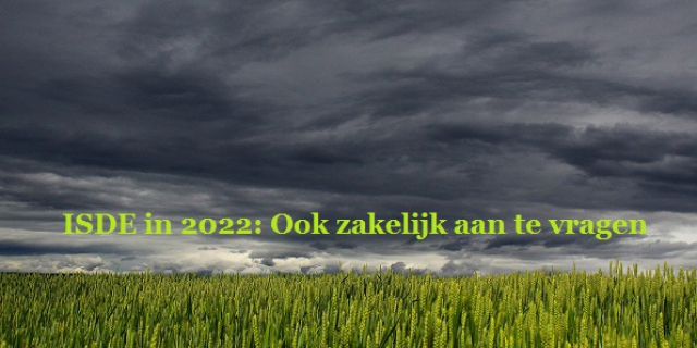 ISDE 2022: Ook zakelijk aan te vragen!