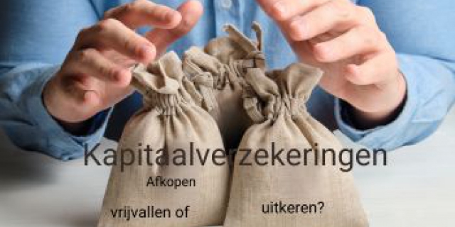 Kapitaalverzekeringen, afkopen, vrijvallen of uitkeren, en dan?