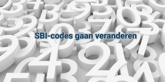 SBI-codes gaan veranderen